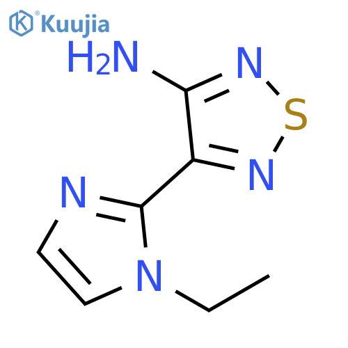 1,2,5-Thiadiazol-3-amine, 4-(1-ethyl-1H-imidazol-2-yl)- structure