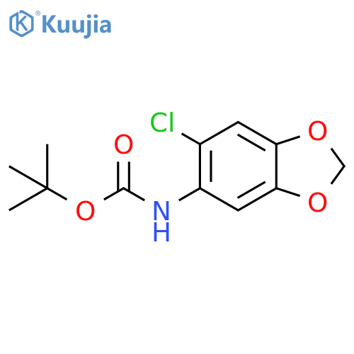 tert-butyl N-(6-chloro-1,3-dioxaindan-5-yl)carbamate structure