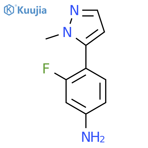 3-Fluoro-4-(1-methyl-1H-pyrazol-5-yl)aniline structure