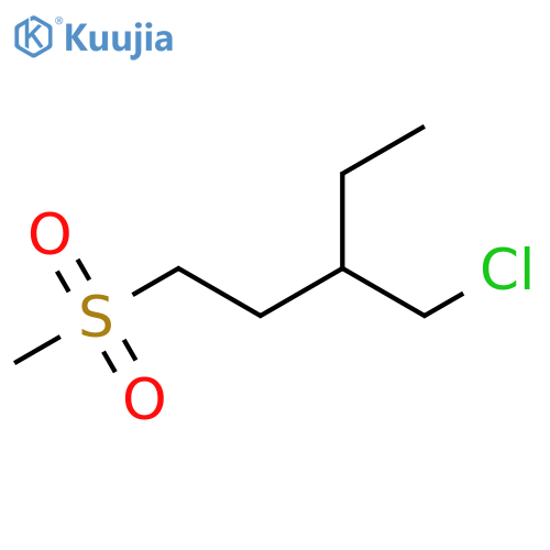 Pentane, 3-(chloromethyl)-1-(methylsulfonyl)- structure