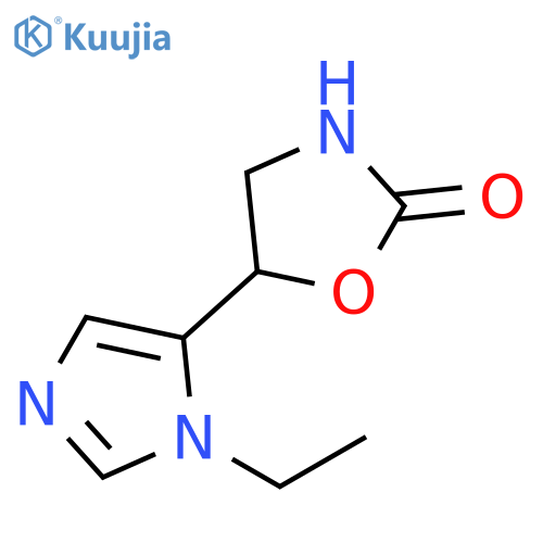 5-(1-ethyl-1H-imidazol-5-yl)-1,3-oxazolidin-2-one structure