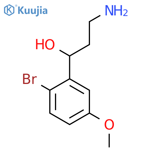 3-amino-1-(2-bromo-5-methoxyphenyl)propan-1-ol structure