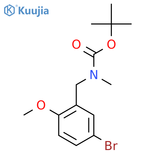 tert-butyl N-(5-bromo-2-methoxyphenyl)methyl-N-methylcarbamate structure