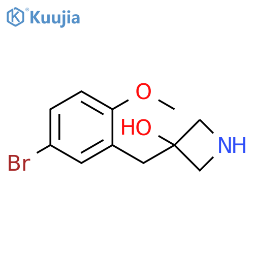 3-(5-bromo-2-methoxyphenyl)methylazetidin-3-ol structure