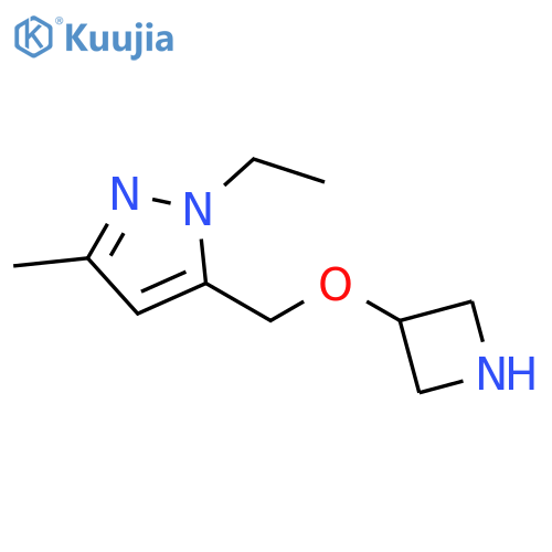 1H-Pyrazole, 5-[(3-azetidinyloxy)methyl]-1-ethyl-3-methyl- structure