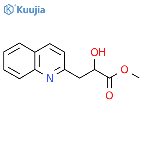 methyl 2-hydroxy-3-(quinolin-2-yl)propanoate structure