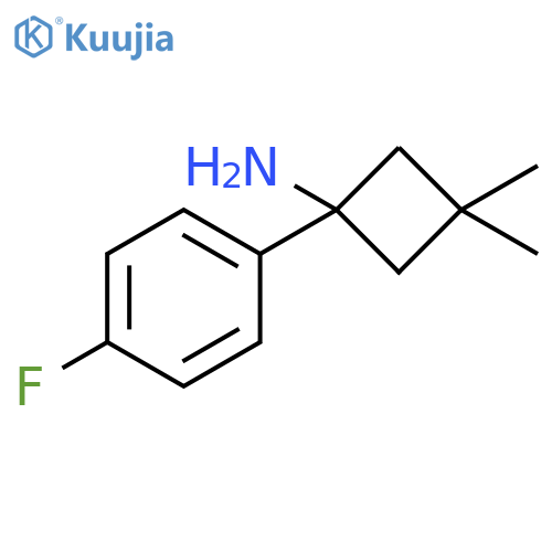 1-(4-fluorophenyl)-3,3-dimethylcyclobutan-1-amine structure