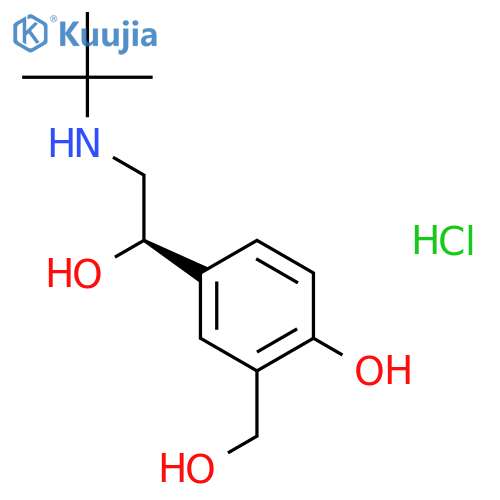 4-(1R)-2-(tert-butylamino)-1-hydroxyethyl-2-(hydroxymethyl)phenol, sulfuric acid structure