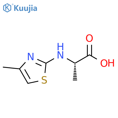 2-(4-methyl-1,3-thiazol-2-yl)aminopropanoic acid structure