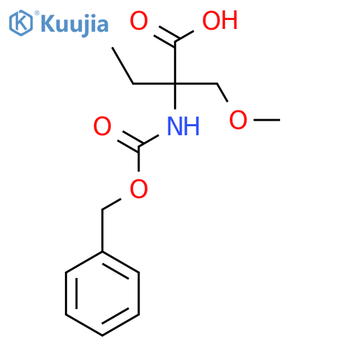2-{[(Benzyloxy)carbonyl]amino}-2-(methoxymethyl)butanoic acid structure