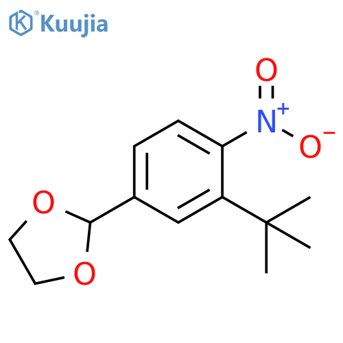 1,3-Dioxolane, 2-[3-(1,1-dimethylethyl)-4-nitrophenyl]- structure
