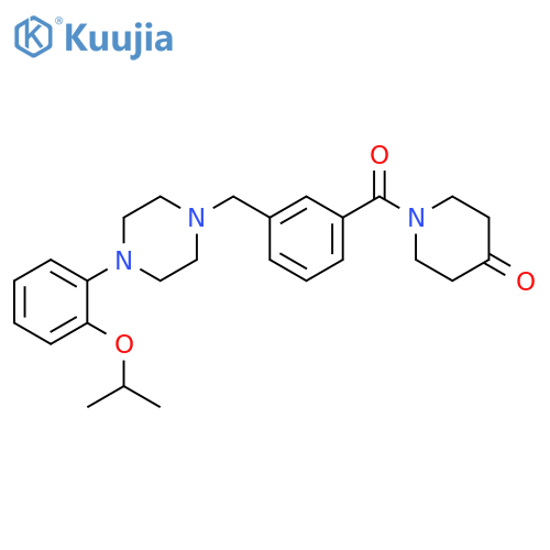 4-Piperidinone,1-[3-[[4-[2-(1-methylethoxy)phenyl]-1-piperazinyl]methyl]benzoyl]- structure