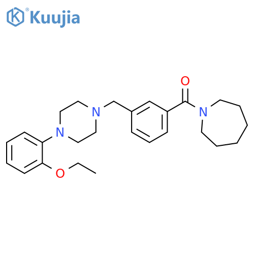 1H-Azepine,1-[3-[[4-(2-ethoxyphenyl)-1-piperazinyl]methyl]benzoyl]hexahydro- structure