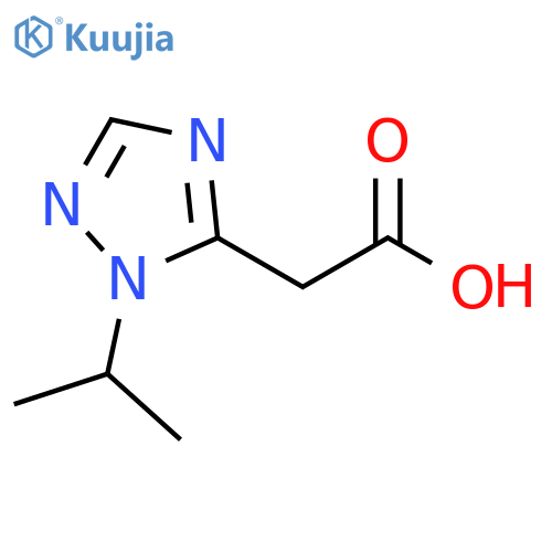 2-1-(propan-2-yl)-1H-1,2,4-triazol-5-ylacetic acid structure