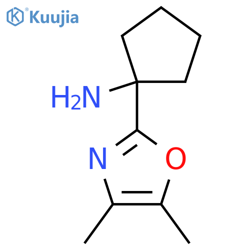 1-(dimethyl-1,3-oxazol-2-yl)cyclopentan-1-amine structure