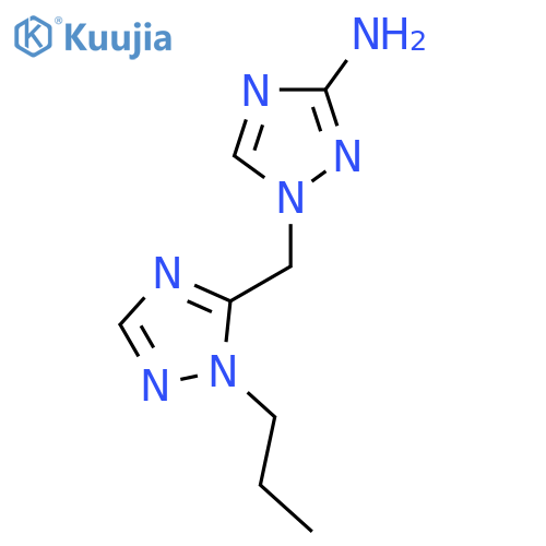 1-(1-propyl-1H-1,2,4-triazol-5-yl)methyl-1H-1,2,4-triazol-3-amine structure