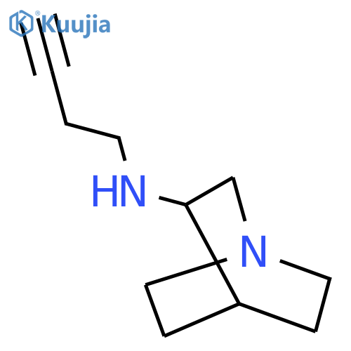 N-(but-3-yn-1-yl)-1-azabicyclo2.2.2octan-3-amine structure