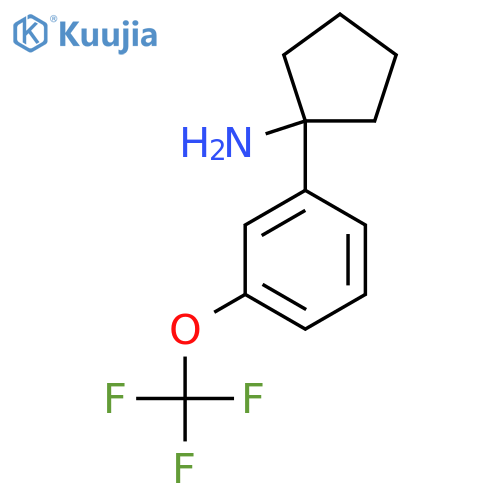 1-3-(trifluoromethoxy)phenylcyclopentan-1-amine structure