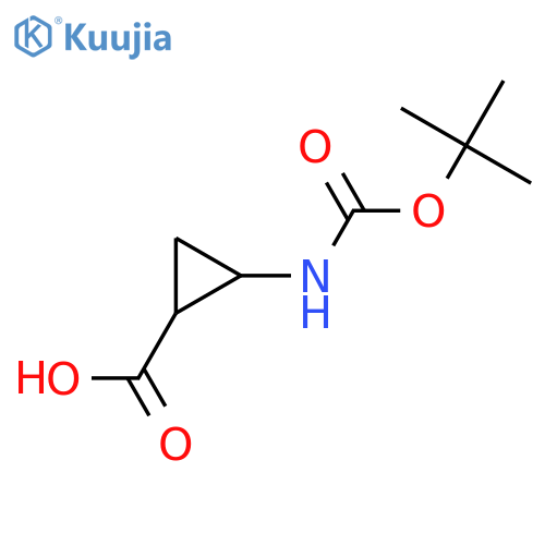 2-(Tert-butoxycarbonylamino)cyclopropanecarboxylic acid structure