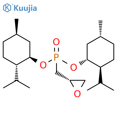 bis(1R,2S,5R)-5-methyl-2-(propan-2-yl)cyclohexyl {(2S)-oxiran-2-ylmethyl}phosphonate structure