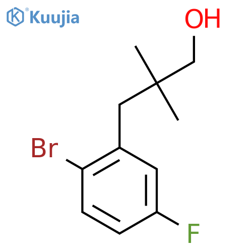 3-(2-bromo-5-fluorophenyl)-2,2-dimethylpropan-1-ol structure