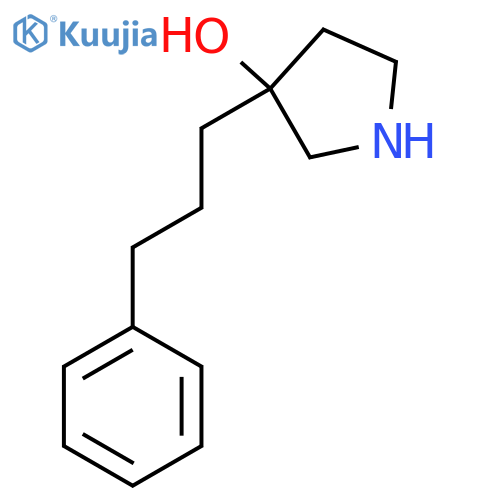 3-(3-phenylpropyl)pyrrolidin-3-ol structure