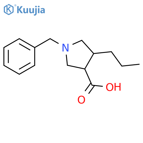 1-benzyl-4-propylpyrrolidine-3-carboxylic acid structure