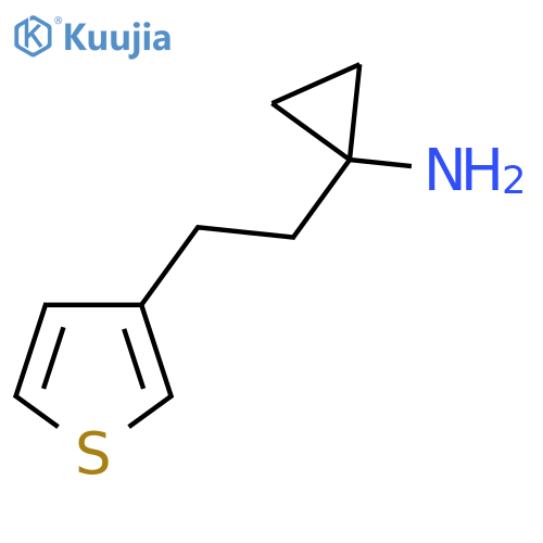 1-2-(thiophen-3-yl)ethylcyclopropan-1-amine structure