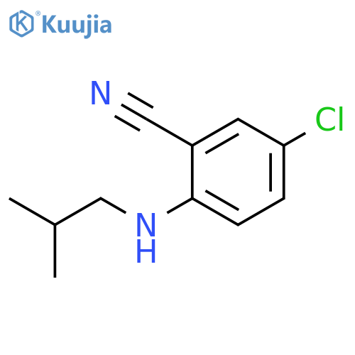 Benzonitrile, 5-chloro-2-[(2-methylpropyl)amino]- structure