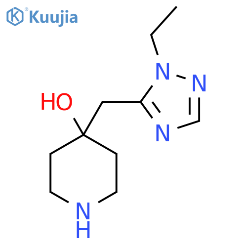 4-(1-ethyl-1H-1,2,4-triazol-5-yl)methylpiperidin-4-ol structure