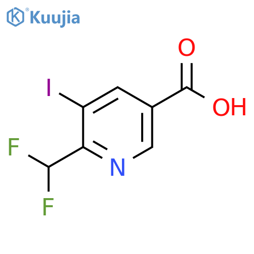 2-(Difluoromethyl)-3-iodopyridine-5-carboxylic acid structure