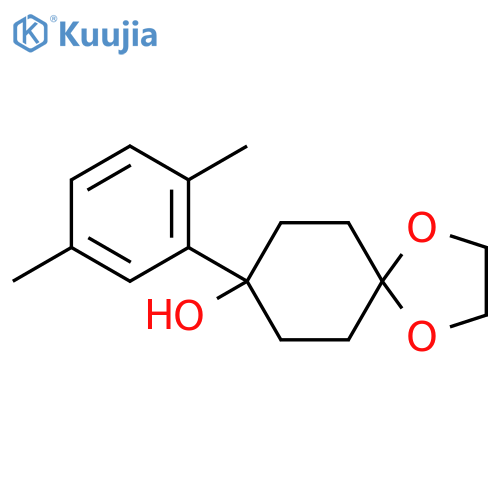 8-(2,5-Dimethylphenyl)-1,4-dioxaspiro[4.5]decan-8-ol structure
