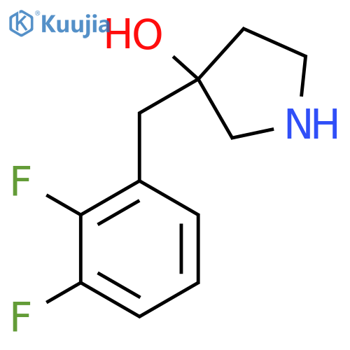 3-(2,3-difluorophenyl)methylpyrrolidin-3-ol structure