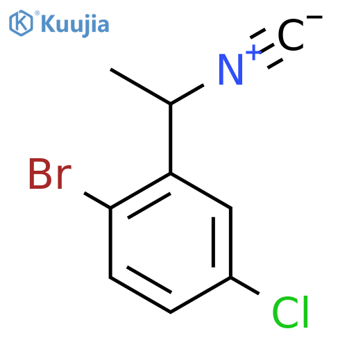 1-Bromo-4-chloro-2-(1-isocyanoethyl)benzene structure