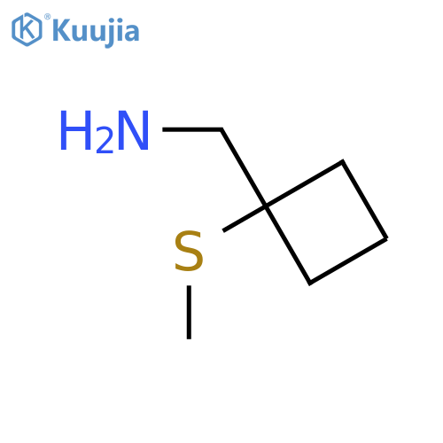 1-(methylsulfanyl)cyclobutylmethanamine structure