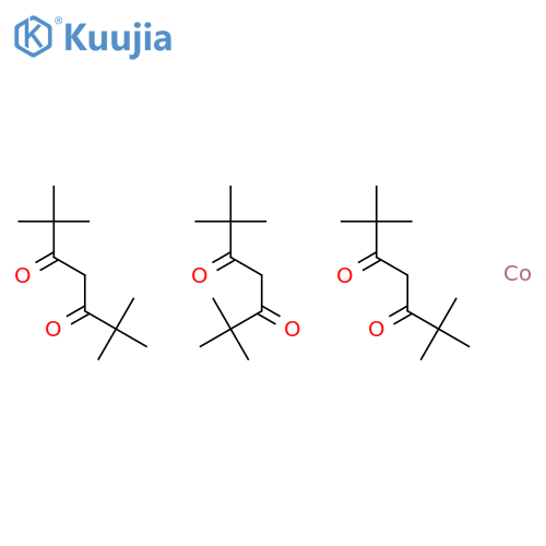 Tris(2,2,6,6-tetramethyl-3,5-heptanedionato)cobalt (III) structure