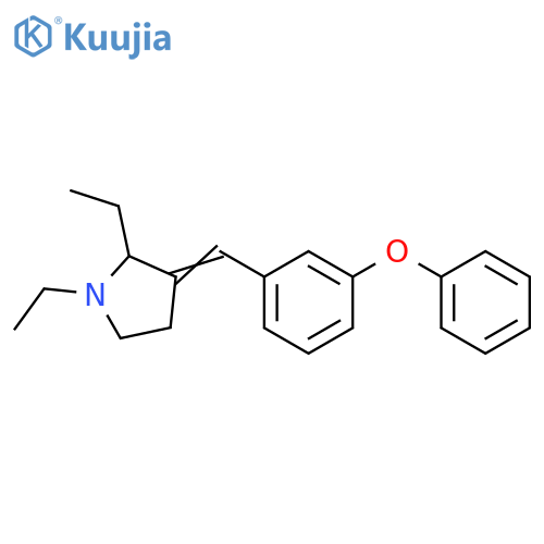 Pyrrolidine, 1,2-diethyl-3-[(3-phenoxyphenyl)methylene]- structure