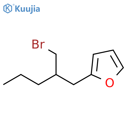 Furan, 2-[2-(bromomethyl)pentyl]- structure