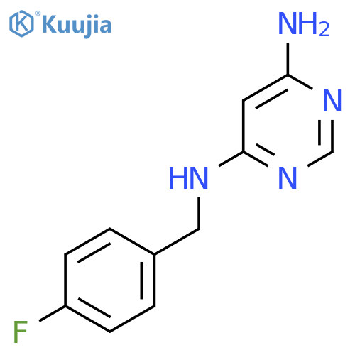 N4-(4-Fluorobenzyl)pyrimidine-4,6-diamine structure
