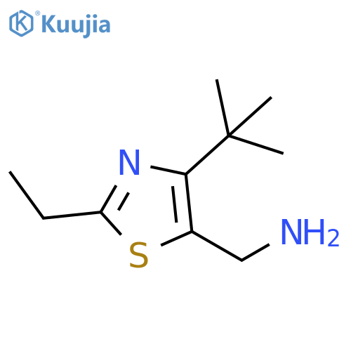 5-Thiazolemethanamine, 4-(1,1-dimethylethyl)-2-ethyl- structure