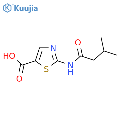 2-(3-methylbutanamido)-1,3-thiazole-5-carboxylic acid structure