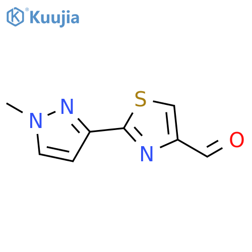 2-(1-methyl-1H-pyrazol-3-yl)-1,3-thiazole-4-carbaldehyde structure