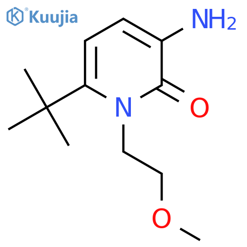3-Amino-6-tert-butyl-1-(2-methoxyethyl)-1,2-dihydropyridin-2-one structure