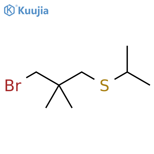 Propane, 1-bromo-2-methyl-2-[[(1-methylethyl)thio]methyl]- structure