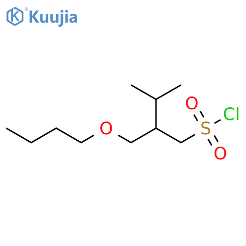 2-(butoxymethyl)-3-methylbutane-1-sulfonyl chloride structure