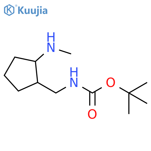 tert-butyl N-{2-(methylamino)cyclopentylmethyl}carbamate structure