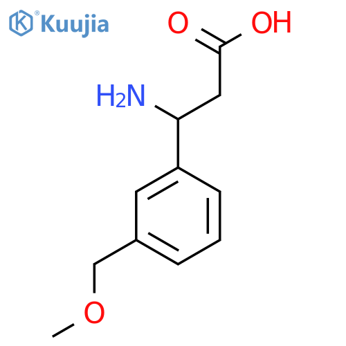 3-amino-3-3-(methoxymethyl)phenylpropanoic acid structure