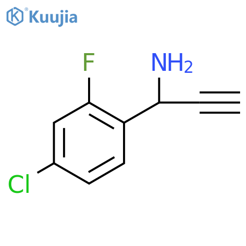 1-(4-chloro-2-fluorophenyl)prop-2-yn-1-amine structure
