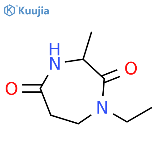 1-ethyl-3-methyl-1,4-diazepane-2,5-dione structure