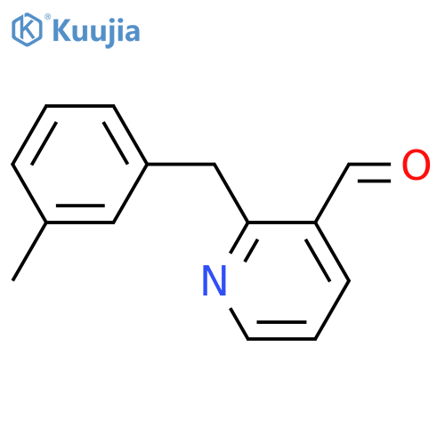 2-(3-methylphenyl)methylpyridine-3-carbaldehyde structure